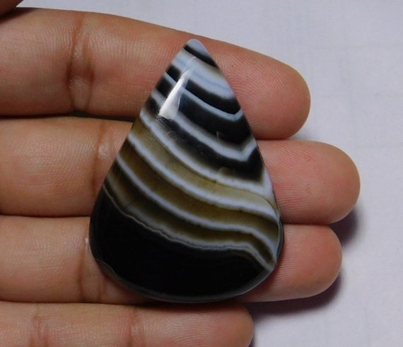 Natural Black Banded Agate 100 Natural Top Quality Jewellery Etsy