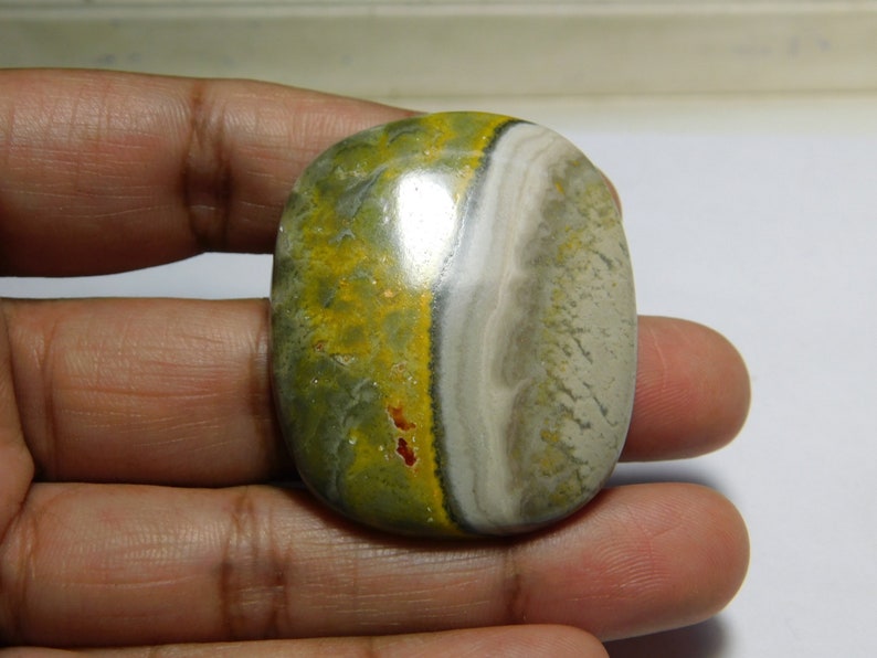 #3388 Natural Bumble bee jasper Cabochon Bumble bee jasper Gemstone Top Quality Handmade Bumble Bee loose stone semi precious 76ct 39X32mm