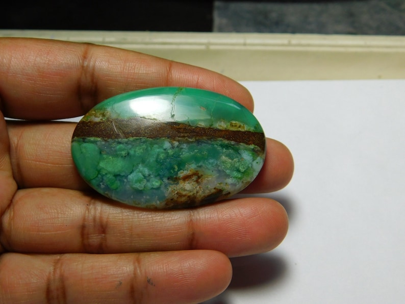 Top Quality Chrysoprase Gemstone,Chrysoprase Cabochons,Chrysoprase Loose Gemstone,Chrysoprase Loose Stone,For Jewelry Use53ct #3361 42X26mm
