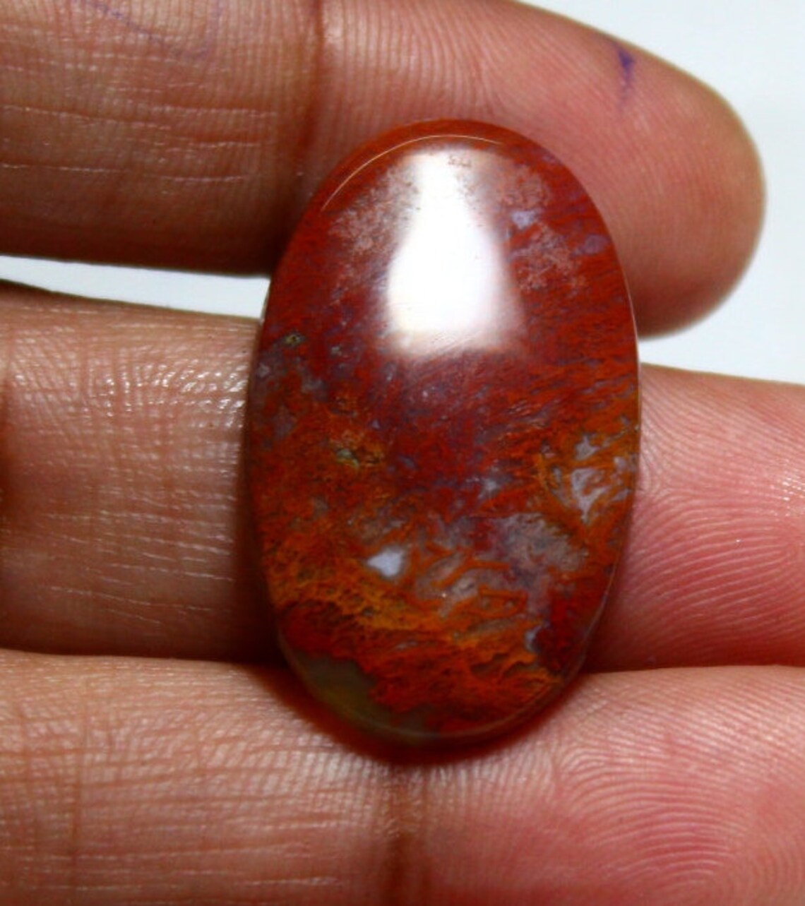 Red Moss agate Cabochon Very gorgeous Gemstone Natural | Etsy
