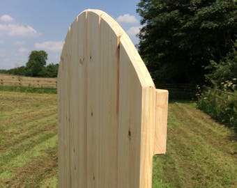 Redwood Garden Side Gate Solid T&G Arched Top