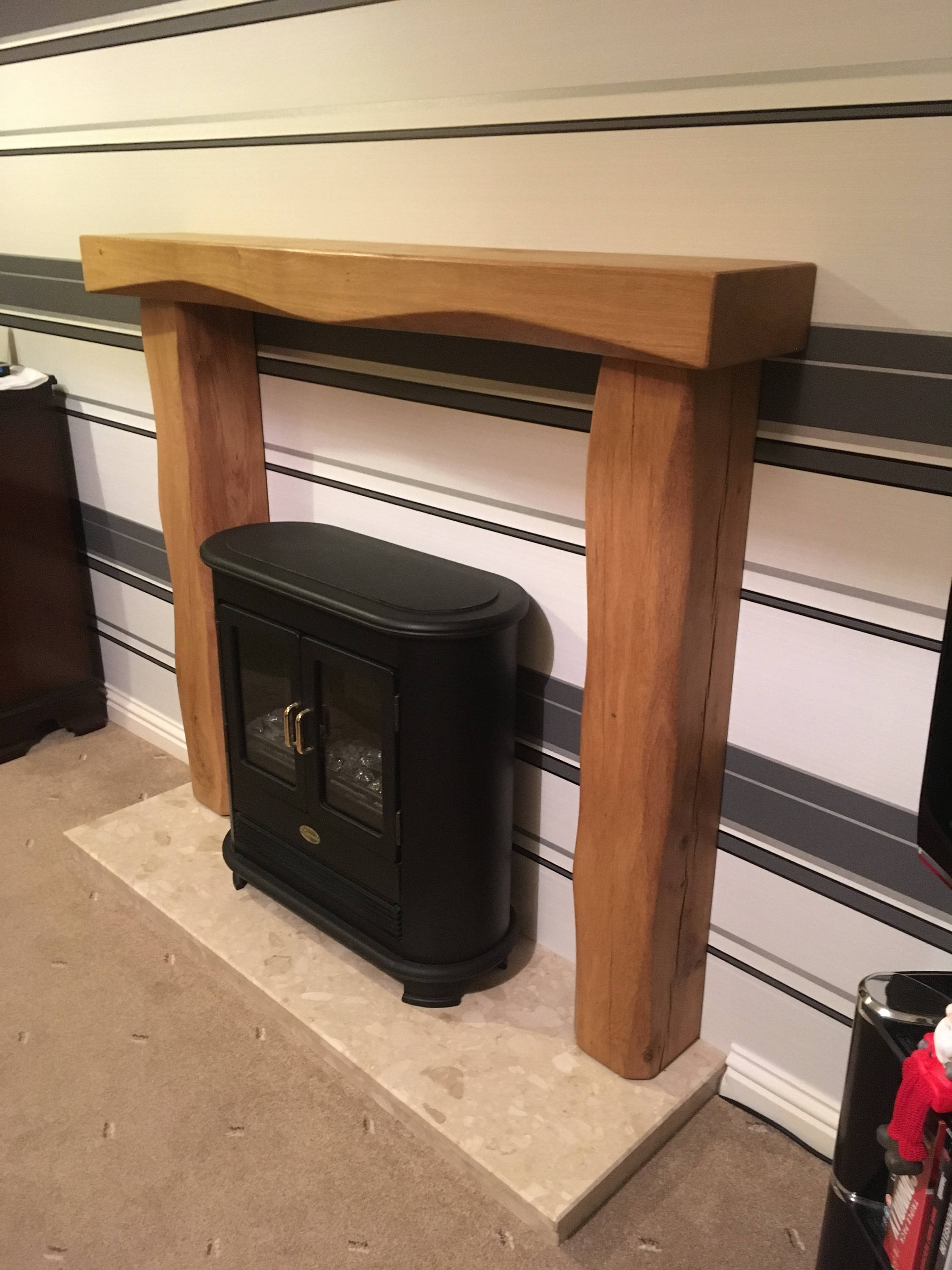 Solid Oak Fire Surround Rustic Made to Measure Fireplace Etsy UK