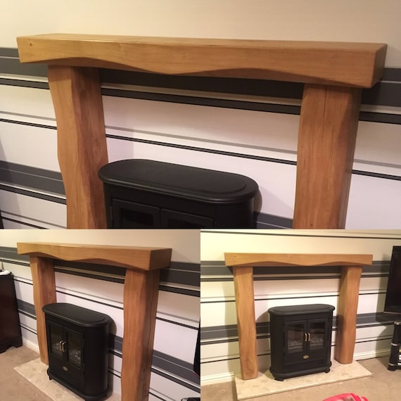 Oak Fire Surround Solid Rustic Made To Measure Fireplace Etsy