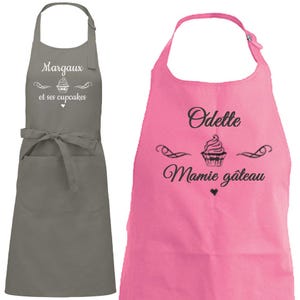 Grembiule personalizzato con nome, disegno torta, 100% cotone, qualità superiore