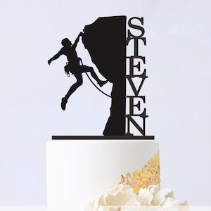 Rock Climbing Cake Topper - Climbing Birthday Cake Topper - Climber Cake Topper - Climbing Birthday Party Decor B047
