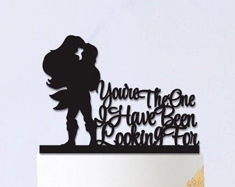 Ariel und Prinz Eric Cake Topper, Disney Hochzeitstorte Topper, Mr Mrs Cake Topper, Die kleine Meerjungfrau Hochzeit Cake Topper