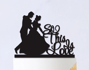 Cinderella and Prince Charming Cake Topper,Disney Wedding Cake Topper, Custom Mr and Mrs Cake Topper,Disney Themed Wedding, Table Names