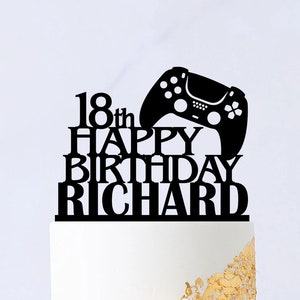 Spiel Geburtstag Tortendeko - Videospiel Cake Topper - Game Controller Geburtstagsparty Dekoration - Gaming Geburtstagsparty Tortendeko B017