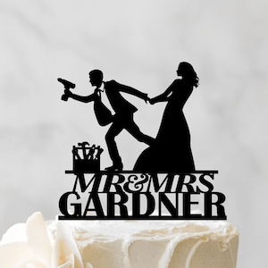 Mechanic Cake Topper - Builder Wedding Cake Topper - Plumber Custom Cake Topper - Couple Cake Topper With Bride And Groom 202