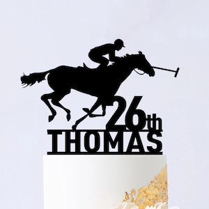 Polo cake topper - Polo Player Birthday Cake Topper - Polo Party Decoration - Happy Birthday Cake Topper B014