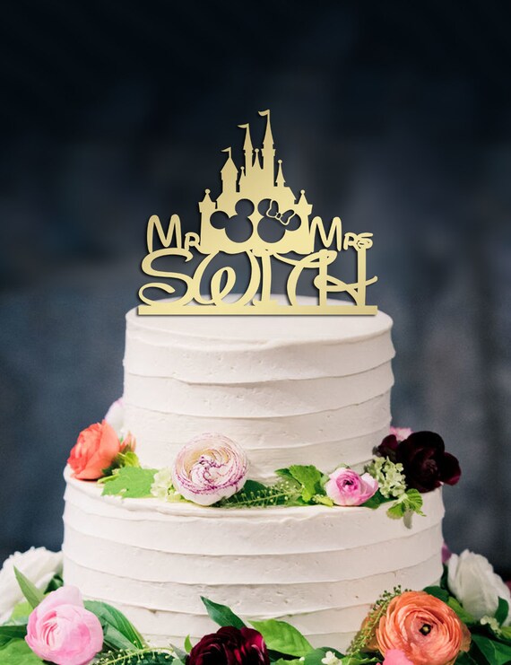 Disney Wedding Cake Topper Mickey Minnie Cake Topper Etsy