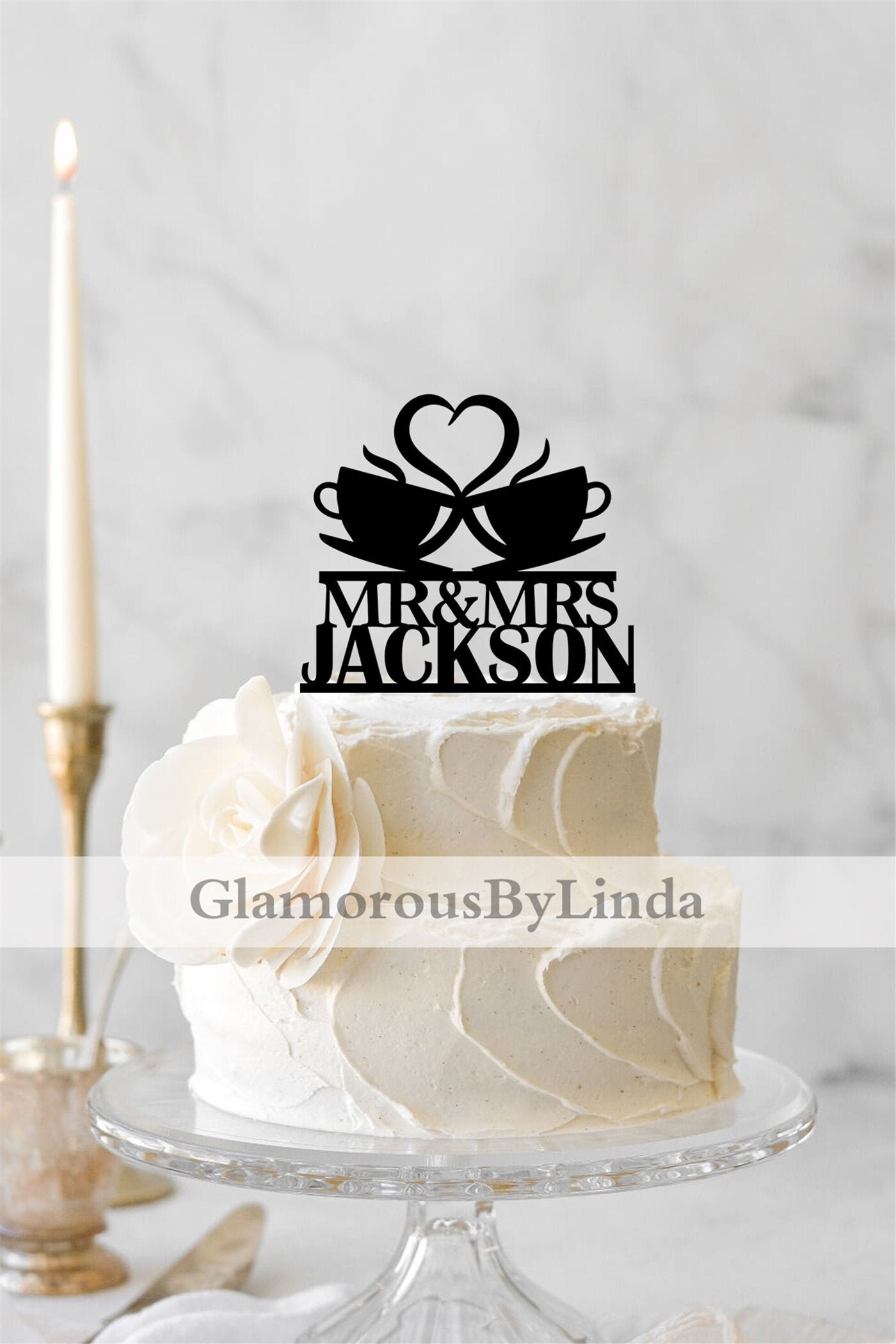 Coffee Cup Wedding Cake Topper Coffee Cup Steam Cake Topper Etsy