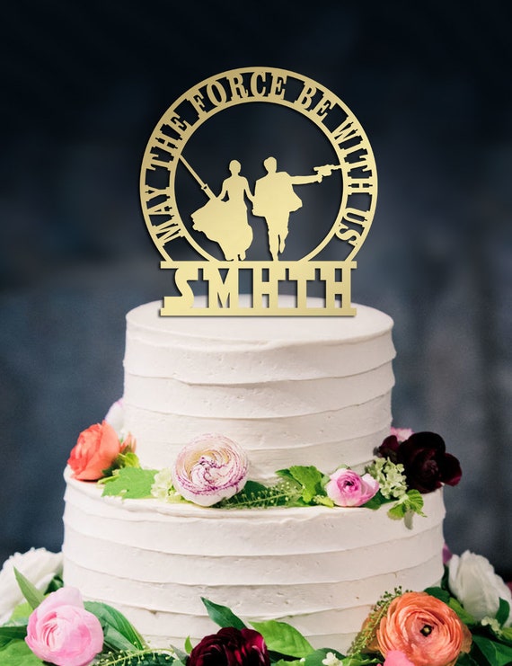 May The Force Be With Us Cake Topper Wedding Cake Topper Etsy