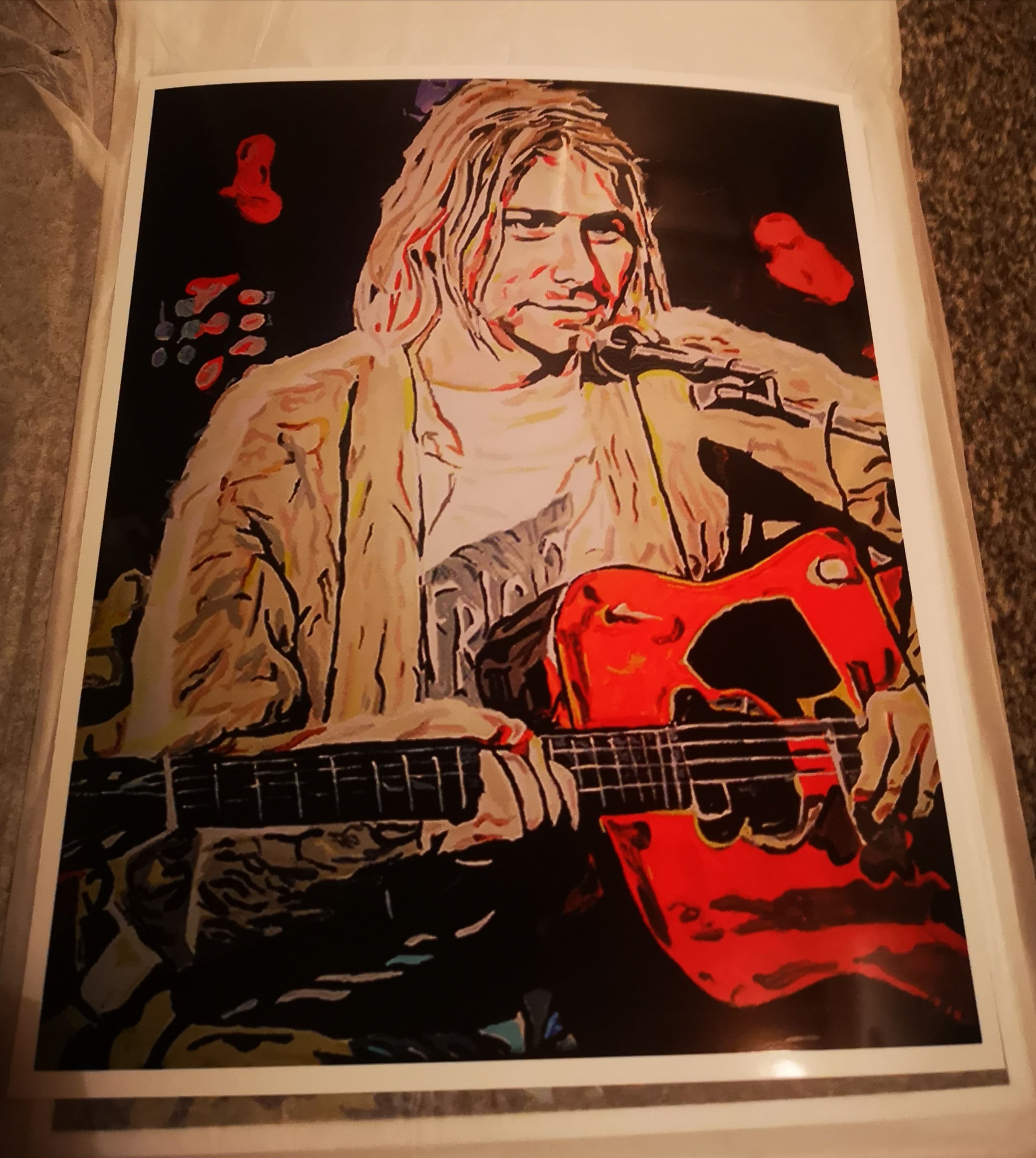 Kurt Cobain Art Print - Etsy UK