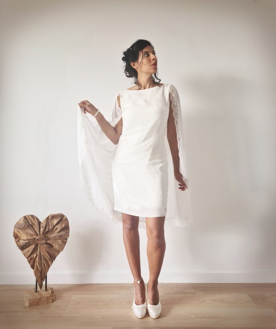Short winter wedding dress 2025