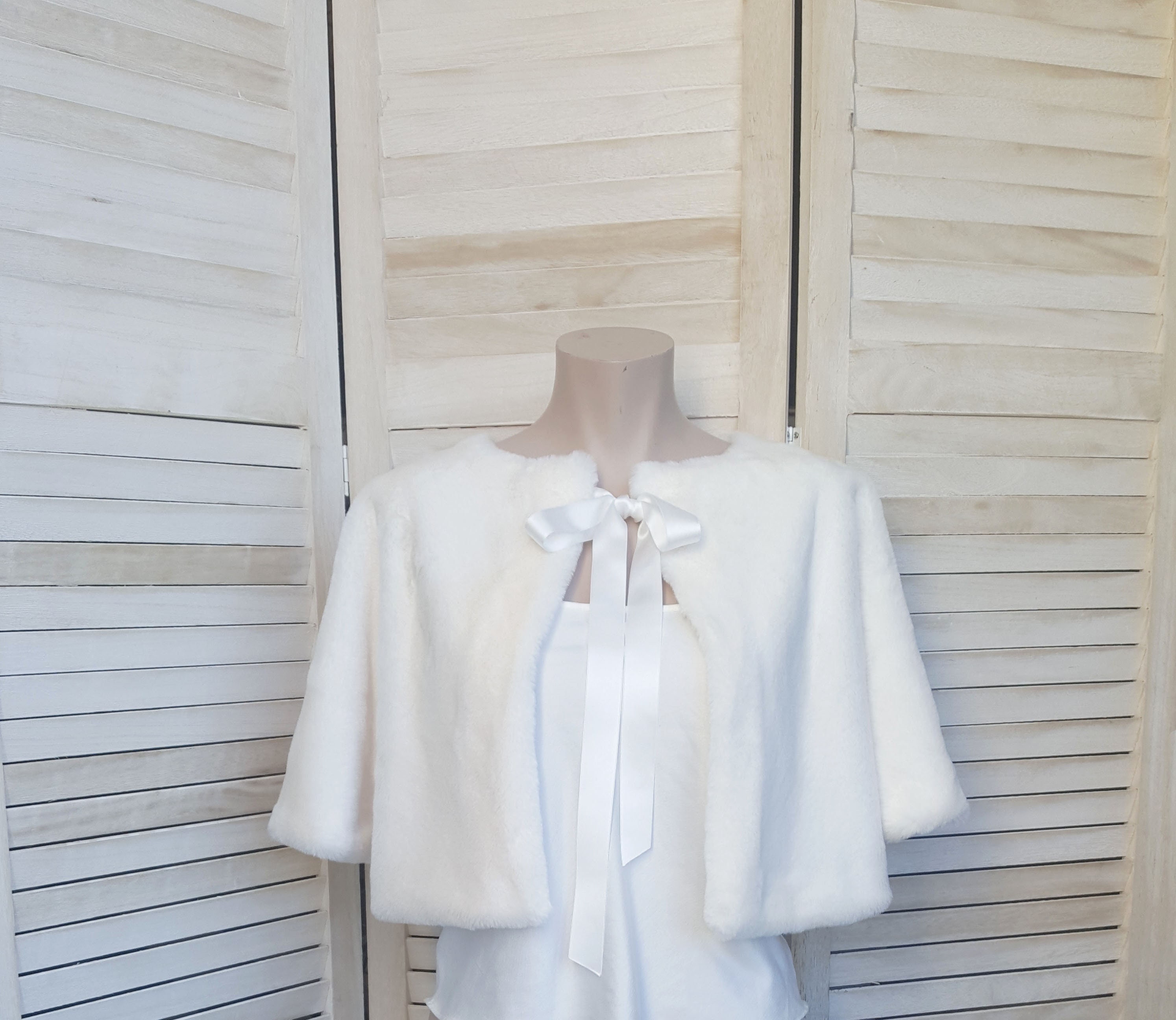 Boléro Femme Élégant Fuinloth - Manches 3/4 - Pour Mariage, Soirée - Polyester/Élasthanne - Taille S à XL