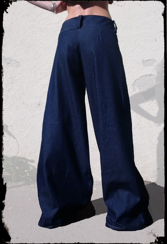 Pantalones negros oversize para mujer pantalones anchos para | Etsy México