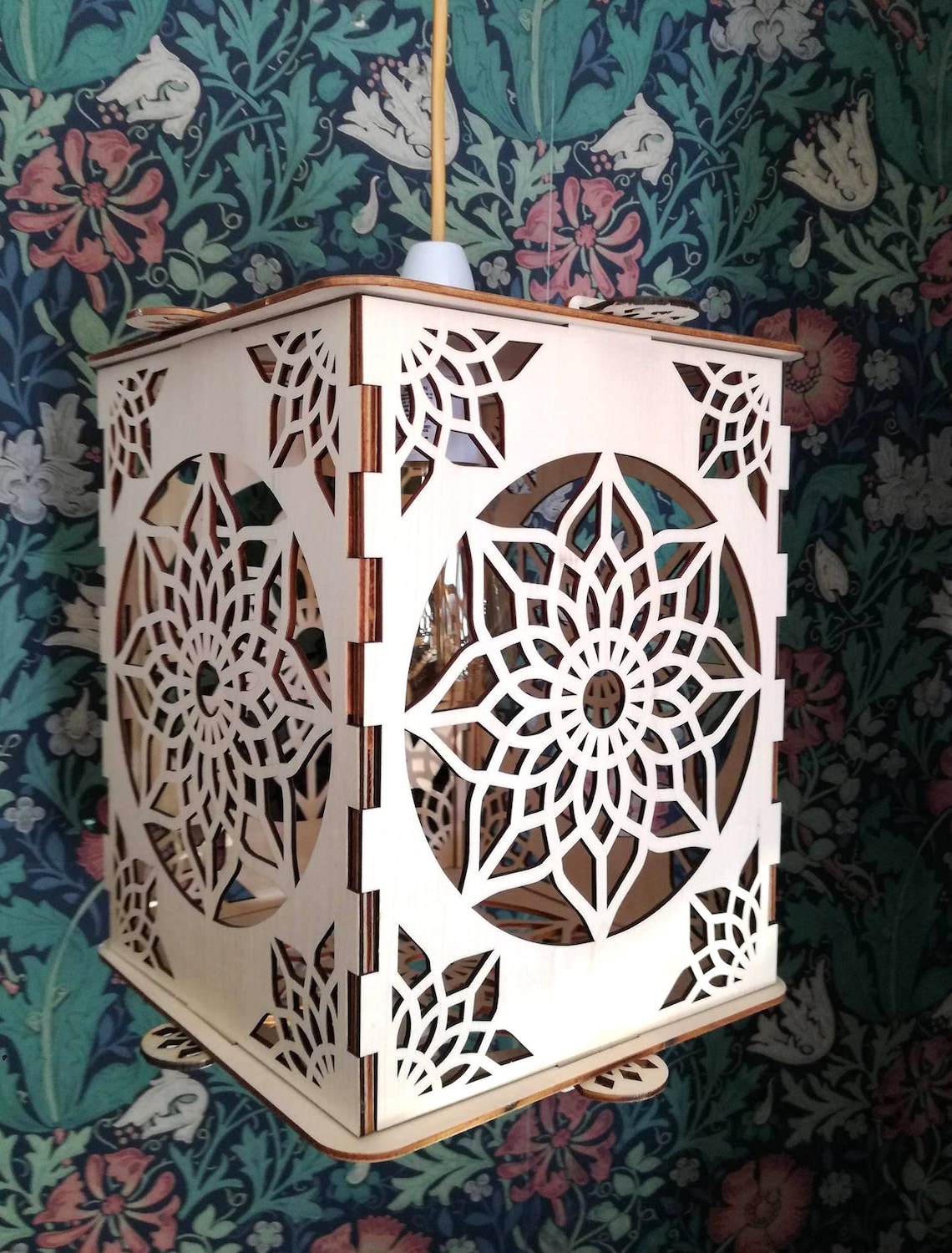 Tracery laser cut Lampshade lamp mandala kit flatpack Etsy