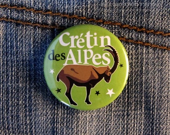 Badge moron of the Alps-38mm-Bouquetin-Capra ibex