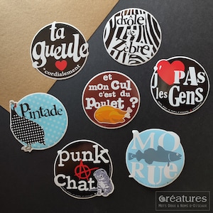 Autocollants drôles stickers vinyle à l'unité ou en lot
