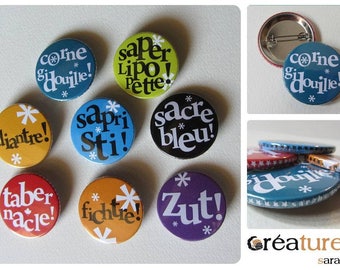 38mm choice typographical badge