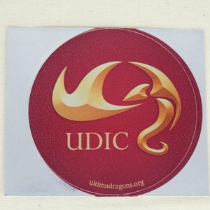 UDIC Ultima Dragons Red & Gold Icon Metallic Sticker