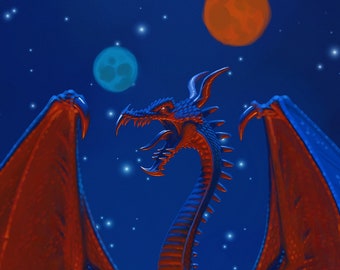 Ultima Dragons 25th Anniversary Art Print or Poster by Denis Loubet