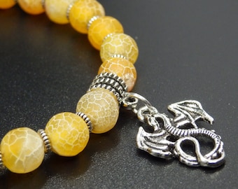Schwefeliger Esche Drache Charm Armband oder Fußkettchen