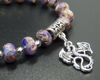Höhle Drache Charm Armband oder Fußkette