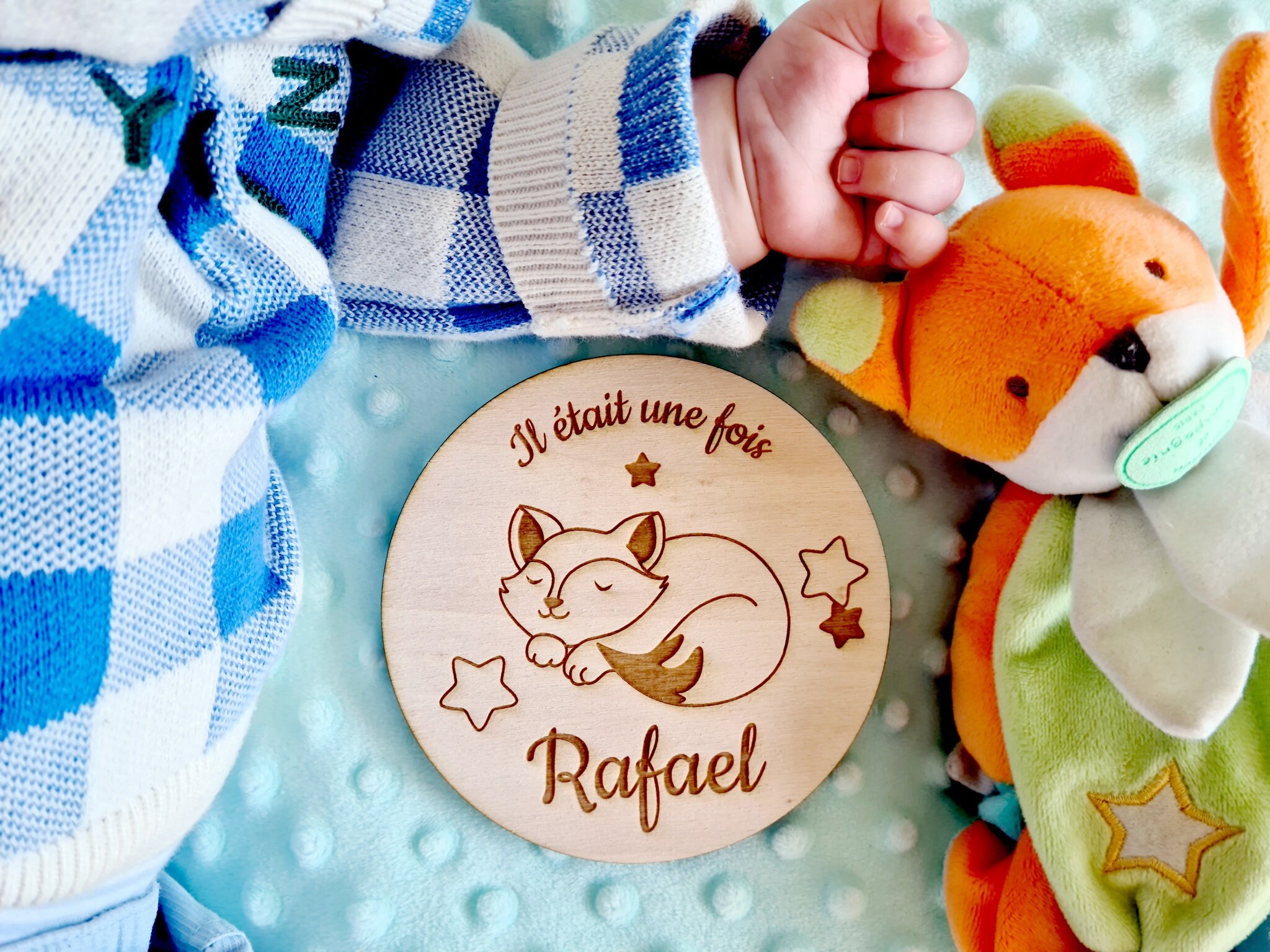 Carte étape bébé motif renard – Mimicartes