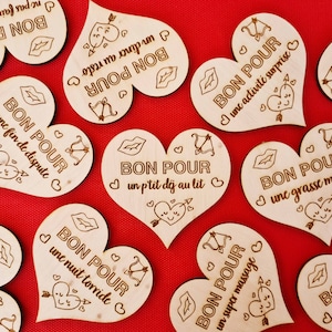 Divertido juego de pareja de enamorados/vales para/idea de San Valentín/regalo para enamorados/madera personalizada/regalo reutilizable/hecho a mano/regalo para hombres y mujeres