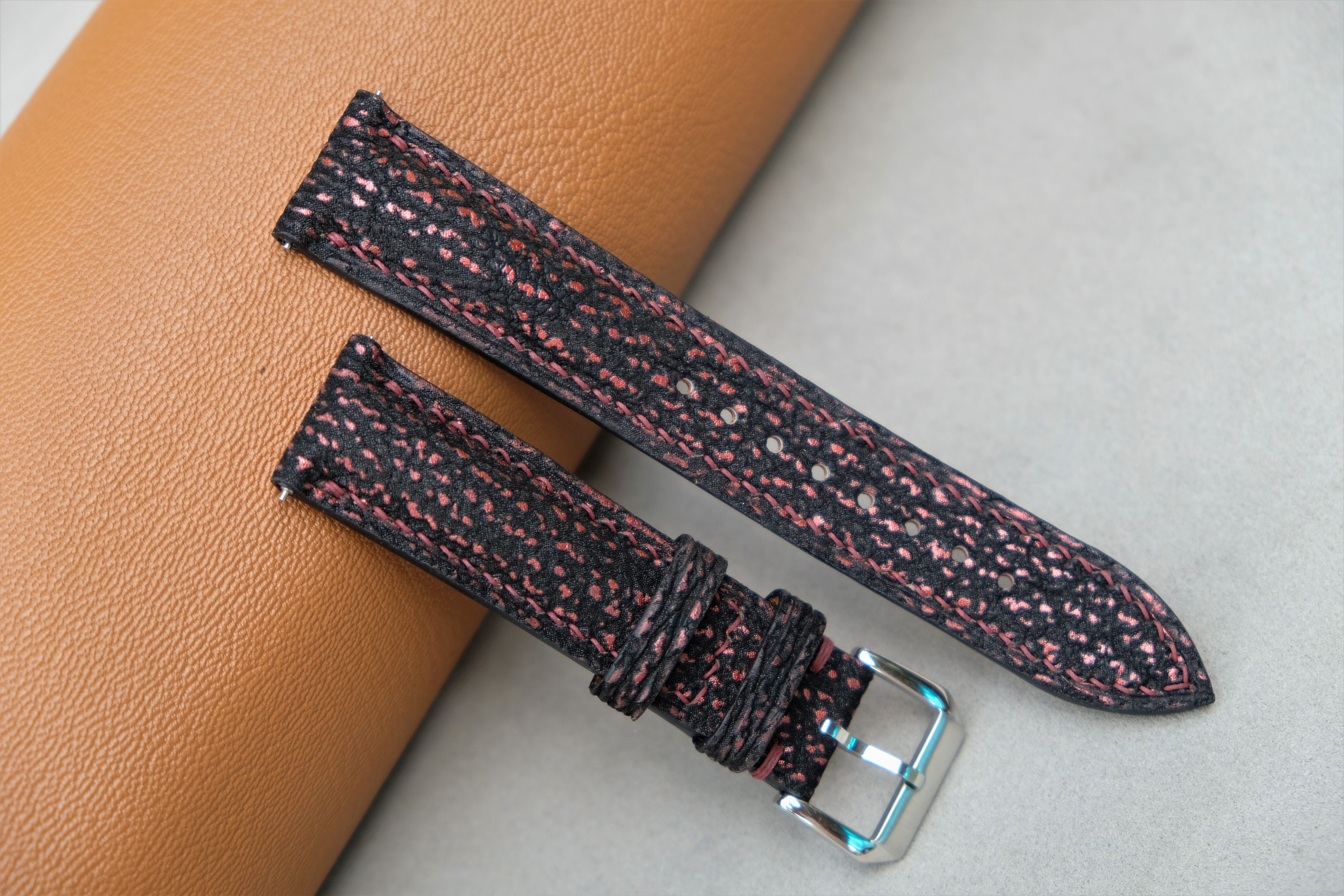 Handmade Shark Leather Watch Strap: Custom Vintage Style