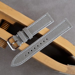 Canvas Watch Band, Gray Watch Band, 14mm 16mm 17mm 18mm 19mm 20mm 21mm 22mm 23mm 24mm 26mm