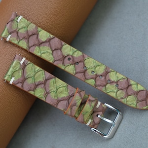 Carp Leather Watch Strap: Handmade Custom Band