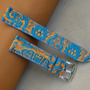 Handmade Fabric Watch Strap: Vintage Floral Pattern, Custom Size