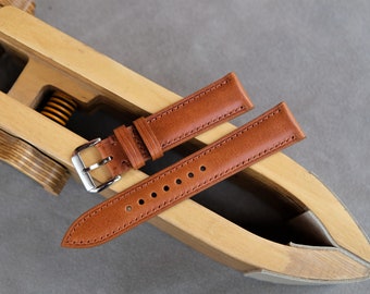 Vachetta Calf Leather Watch Strap, bracelet de montre marron, bracelet de montre vintage, bracelet de montre personnalisé, 26mm 24mm 23mm 22mm 21mm 20mm 19mm 18mm ....
