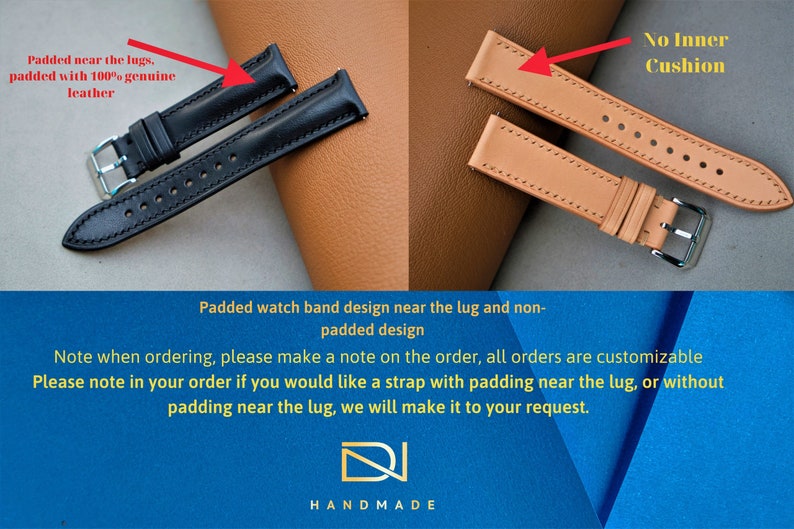 Carp Watch Strap, Handmade Watch Strap, Custom Wacth Strap, Vintage Watch Strap, 26mm 24mm 23mm 22mm 21mm 20mm 19mm 18mm 17mm 16mm 14mm image 5
