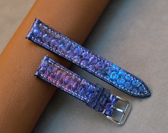 Carp Watch Strap, Custom Watch Strap, Handmade Watch Strap, Vintage Watch Strap, 26mm 25mm 24mm 23mm 22mm 21mm 20mm 19mm 18mm 17mm 16mm 14mm