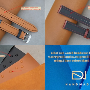 Carp Watch Strap, Handmade Watch Strap, Custom Wacth Strap, Vintage Watch Strap, 26mm 24mm 23mm 22mm 21mm 20mm 19mm 18mm 17mm 16mm 14mm image 7