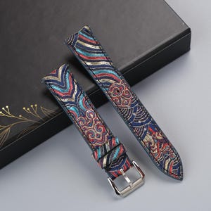 Cinturino per orologio in tessuto fatto a mano: stile vintage, misura personalizzata