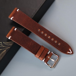 Brown Calfskin Leather Watch Strap, Custom Watch Strap, 26mm 24mm 23mm 22mm 21mm 20mm 19mm 18mm 17mm 16mm 15mm 14mm 13mm 12mm
