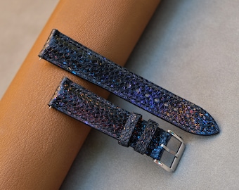 Salmon Watch Band, Custom Watch Band, Handmade Watch Band, 26mm 24mm 23mm 22mm 21mm 20mm 19mm 18mm 17mm 16mm 14mm 12mm