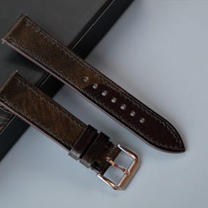 Handmade Leather Watch Strap: Custom Sizes Available