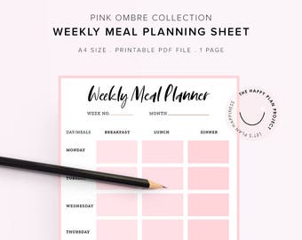 meal plan sheets etsy