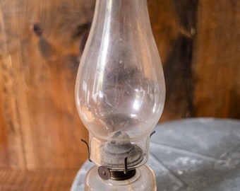 Vintage Glass Kerosene Oil Lamp