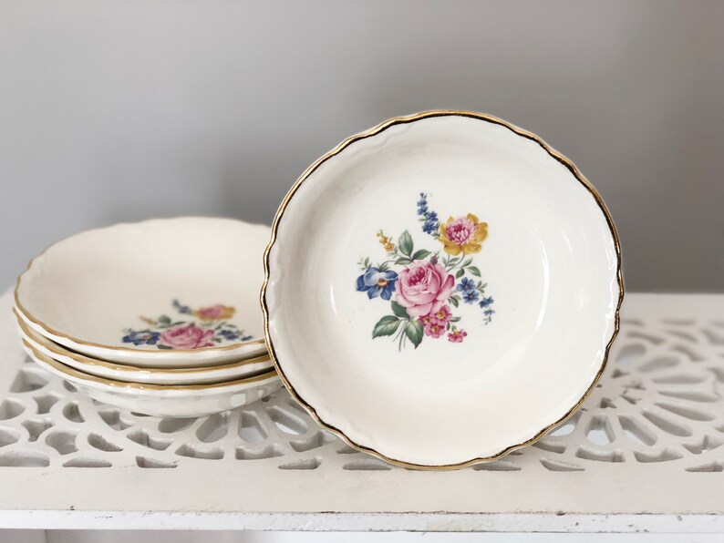 Vintage China Berry Bowls Unmarked set of 4 Etsy