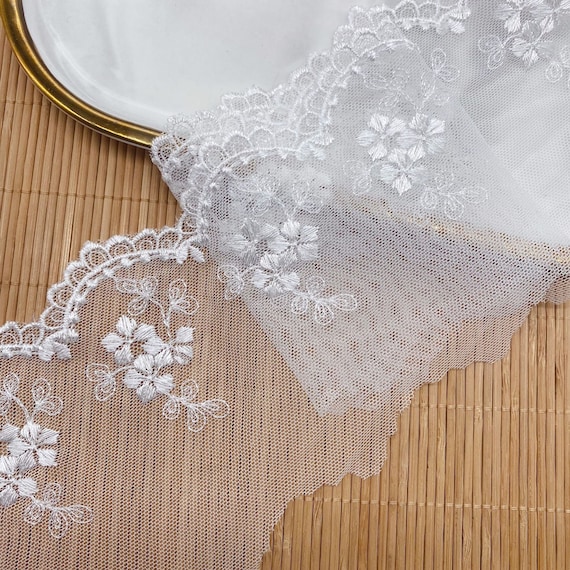 Embroidered lace trim wholesale discount