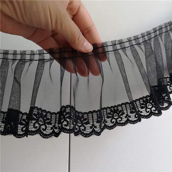 6.5/"*1Y Embroidered Tulle Lace Trim~Pink+Blue~Little Beauty~DIY//Doll//Dress~SALE~