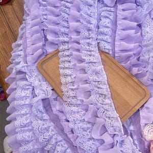 3-layer Lace Ruffles,lyrical Dance Pleated Trims,barbie,120d Chiffon ...