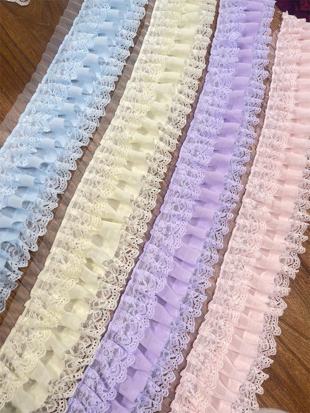 3-layer Lace Ruffles,lyrical Dance Pleated Trims,barbie,120d Chiffon ...